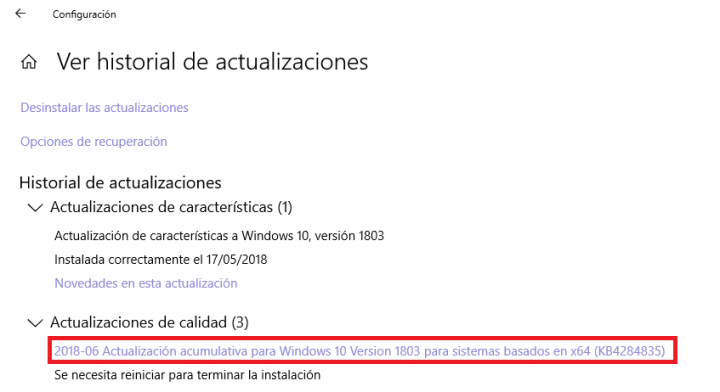 Imagen - La actualizaci&oacute;n KB4284835 sufre problemas al instalarse en Windows 10 April 2018 Update