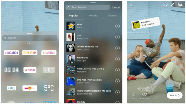 Imagen - Instagram Stories lanza &quot;Música&quot;, un sticker para añadir canciones