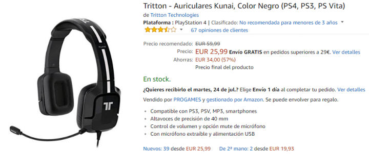 Imagen - 5 auriculares para PlayStation 4