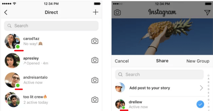 Imagen - Instagram ya indica cuando los usuarios est&aacute;n online