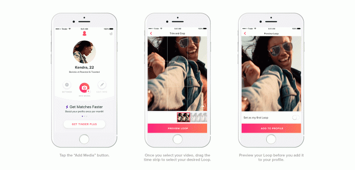 Imagen - Loops, los vídeos cortos de Tinder, ya están disponibles en España
