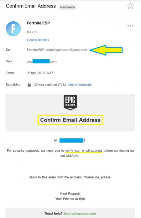 Imagen - ¡Cuidado! Un nuevo correo intenta robarte tu cuenta de Fortnite