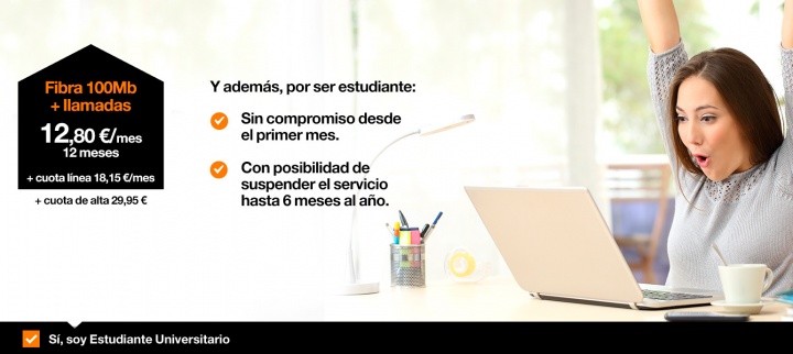Imagen - Orange lanza una oferta para estudiantes con fibra de 100 megas + llamadas
