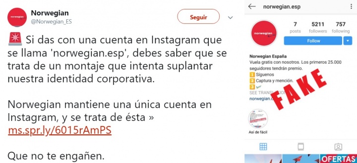 Imagen - Norwegian no est&aacute; regalando vuelos en su cuenta de Instagram, es una estafa