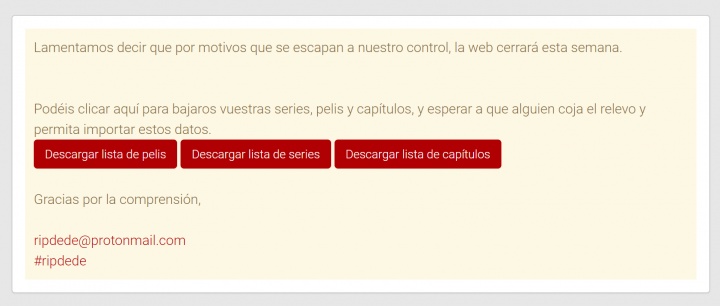 Imagen - Plusdede no funciona: la web de streaming cierra