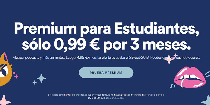 Imagen - Spotify Premium para estudiantes, por solo 0,99 euros durante 3 meses