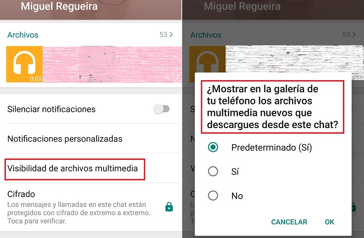 Imagen - WhatsApp para Android ya permite ocultar las im&aacute;genes y v&iacute;deos en la galer&iacute;a
