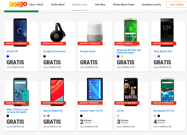 Imagen - Conoce las ofertas y móviles gratis de Yoigo para el Black Friday