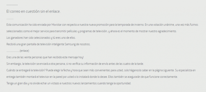 Imagen - Nuevo correo fraudulento que afecta a los clientes de Movistar