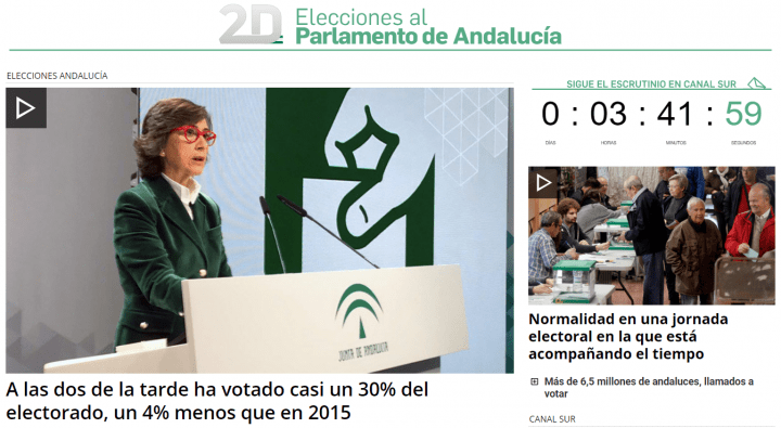 Imagen - C&oacute;mo seguir las elecciones de Andaluc&iacute;a online