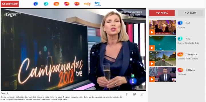 Imagen - C&oacute;mo ver online las Campanadas 2019