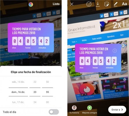 Imagen - Instagram Stories a&ntilde;ade el sticker de "cuenta atr&aacute;s"