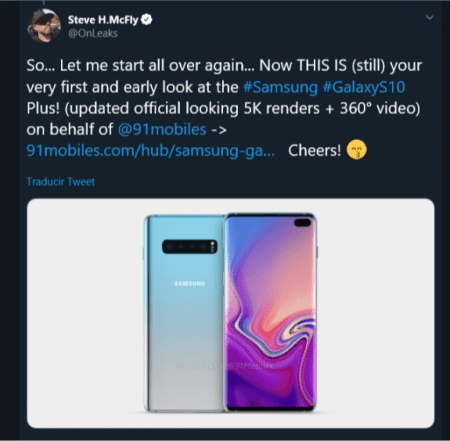 Imagen - Samsung Galaxy S10, se filtra su cámara selfie incrustada en la pantalla
