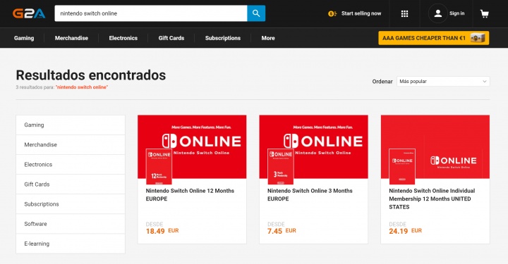 Imagen - C&oacute;mo conseguir Nintendo Switch Online m&aacute;s barato
