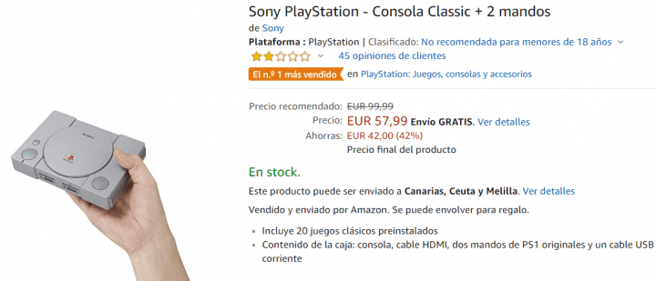 Imagen - Oferta: PlayStation Classic rebajada a solo 57,99 euros