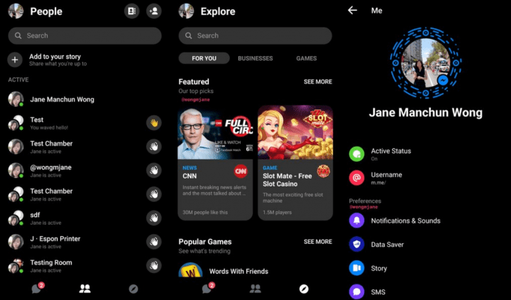 Imagen - Facebook Messenger prepara un modo oscuro para su interfaz