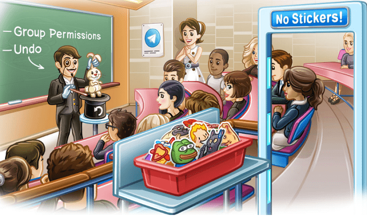 Imagen - Telegram ya permite restringir el uso de GIFs y stickers en los grupos