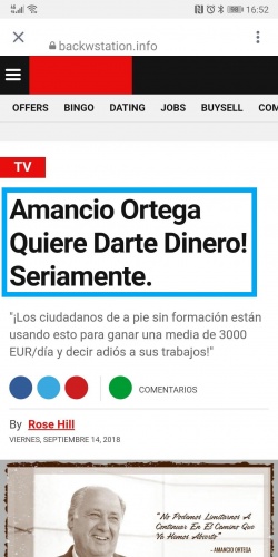 Imagen - Cuidado con las Stories de "Amancio Ortega quiere darte dinero" que aparecen en Instagram