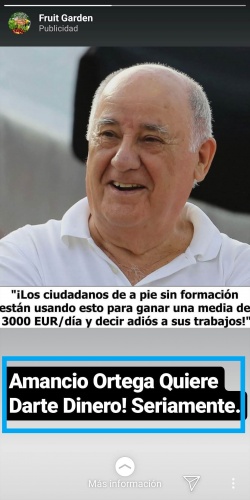 Imagen - Cuidado con las Stories de "Amancio Ortega quiere darte dinero" que aparecen en Instagram