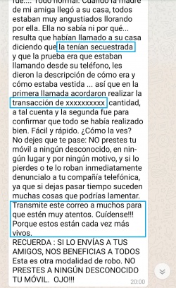 Imagen - Cuidado con el bulo del falso secuestro por prestar tu móvil que circula en WhatsApp