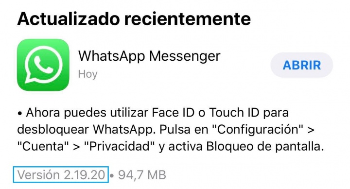 Imagen - La autenticación por huella dactilar ya es oficial en WhatsApp para iOS