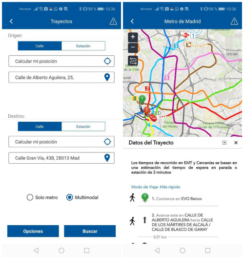 Imagen - Metro de Madrid lanza un planificador de rutas con bus, Cercanías y aviso de incidencias