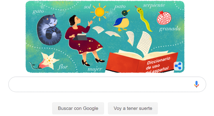 Imagen - Google dedica un Doodle a María Moliner, creadora del &quot;Diccionario de uso del español&quot;