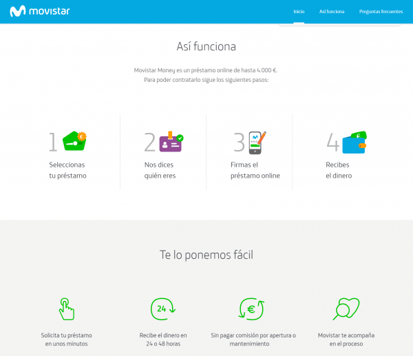 Imagen - Movistar Money: préstamos de hasta 4.000 euros solo para clientes