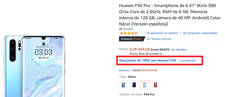 Imagen - Oferta: consigue el Huawei P30 Pro con 100 &euro; de descuento