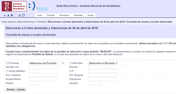Imagen - Cómo consultar online tu colegio y mesa electoral para las elecciones del 28-A