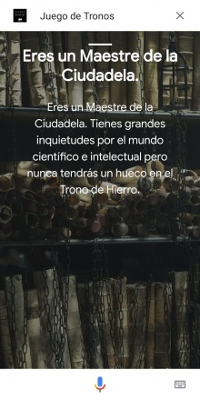 Imagen - El Asistente de Google añade un test sobre Juego de Tronos