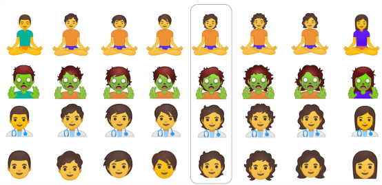Imagen - 53 emojis de personas sin género llegarán a Android 10 Q