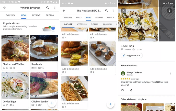 Imagen - Google Maps mostrará imágenes de los platos más populares de cualquier restaurante