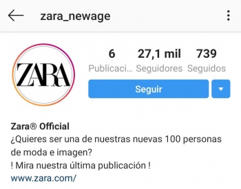 Imagen - Cuidado con Zara New Age, el perfil en Instagram que promete ropa gratis a influencers