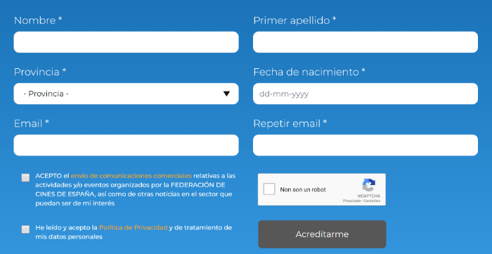Imagen - C&oacute;mo conseguir tu acreditaci&oacute;n de la Fiesta del Cine