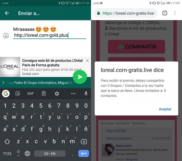 Imagen - Cuidado con la encuesta que promete un kit de productos L'Oréal Paris en WhatsApp