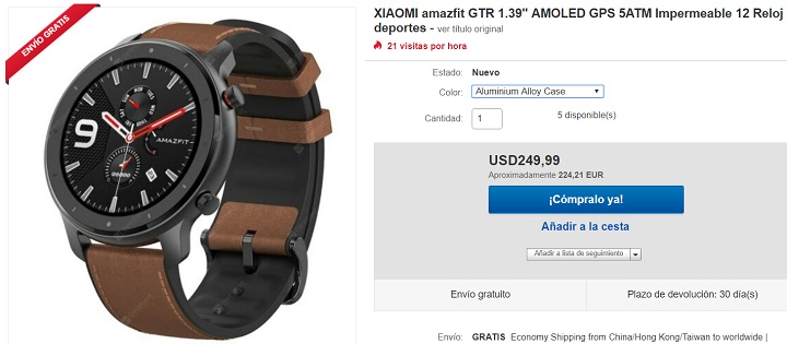 Imagen - Dónde comprar el Amazfit GTR