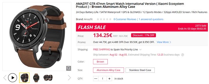 Imagen - Dónde comprar el Amazfit GTR
