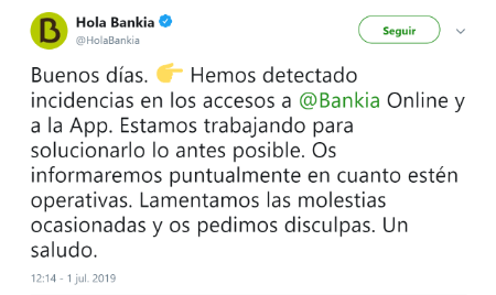 Imagen - La web de Bankia no funciona para muchos usuarios