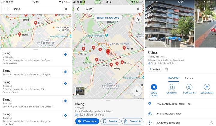 Imagen - Google Maps añade información de las estaciones de bicis