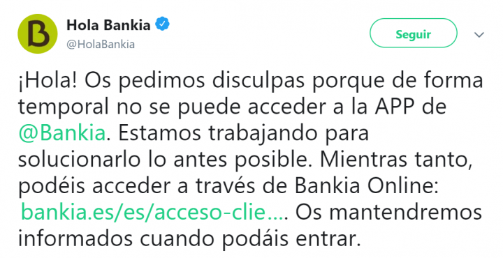 Imagen - Las apps de Bankia y Sabadell no funcionan