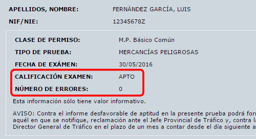 Imagen - Cómo consultar los resultados del examen de conducir online