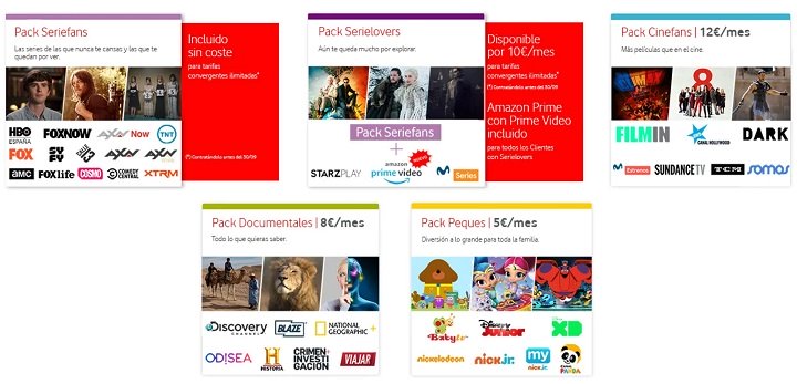 Imagen - Vodafone incluye gratis Seriefans en las tarifas convergentes ilimitadas