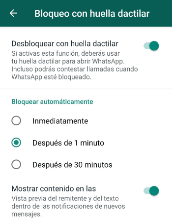 Imagen - El bloqueo por huella dactilar llega a la beta de WhatsApp para Android