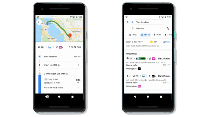 Imagen - Google Maps mostrará rutas combinando transporte público, bicicletas y ridesharing