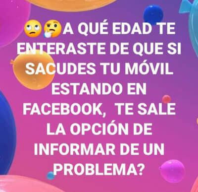 Imagen - &iquest;Es verdad que al sacudir el m&oacute;vil en Facebook sale la opci&oacute;n "Informar de un problema"?