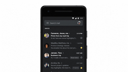 Imagen - Gmail activa el modo oscuro para todos