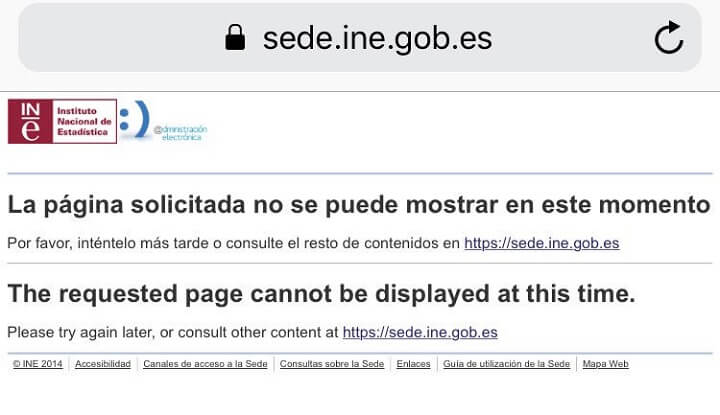 Imagen - La web del INE se cae y no permite a los usuarios darse de baja de la propaganda electoral