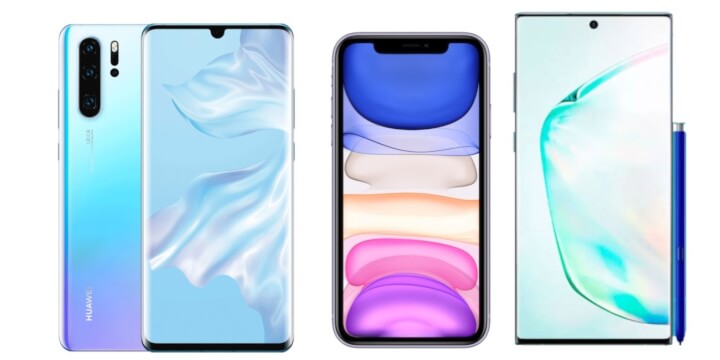 Imagen - Comparativa: notch del iPhone 11 vs Galaxy Note 10 vs P30 Pro