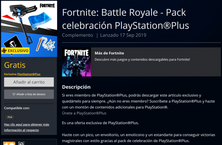 Imagen - PlayStation Plus regala nuevos accesorios de Fortine a sus suscriptores
